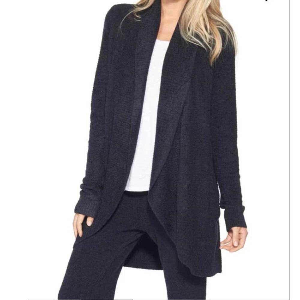 Barefoot Dreams "CozyChic lite" circle-cut cardigan charcoal gray Size XS/S